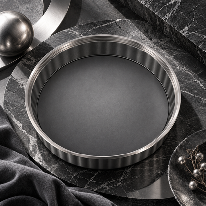 nexuvori™ ORBIT TART — Sculptural Removable-Bottom Tart Pan · Contemporary Quiche Mold · 9 in